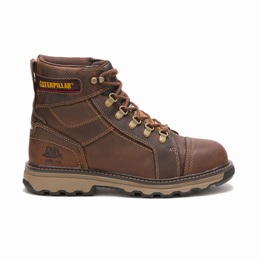 Caterpillar Granger Steel Toe Work Férfi Bakancs Sötét Bézs, HU-C092